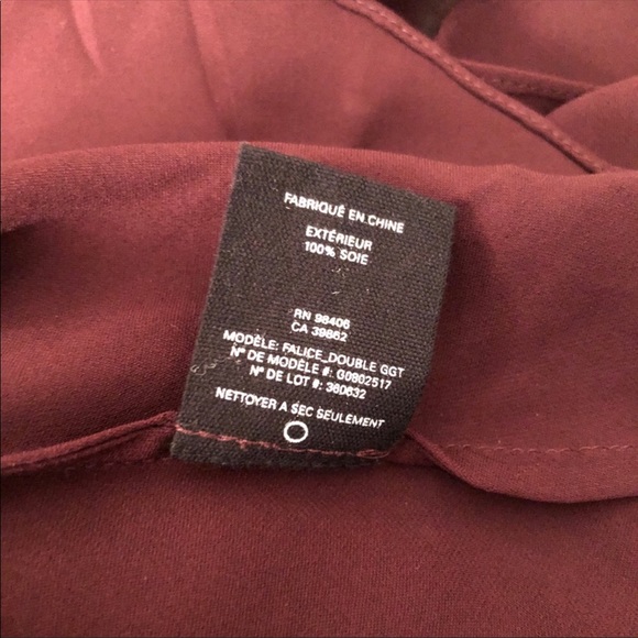 Theory Falice silk sleeveless Blouse Top Burgundy red in size 0 - Picture 12 of 12